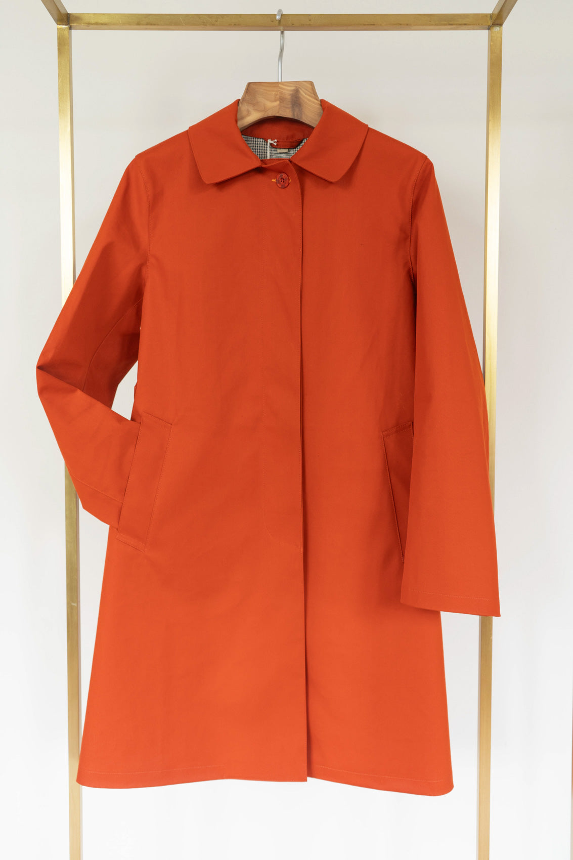 Terracotta Red Mack Coat-Coats & Jackets-STABLE of Ireland