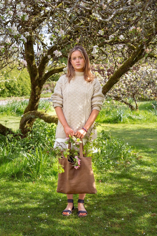 The Cinnamon Irish Linen Carry All Bag-Shopping Totes-STABLE of Ireland