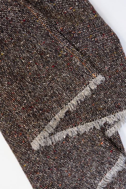Turf Snowstorm Irish Tweed Scarf-Scarves & Shawls-STABLE of Ireland