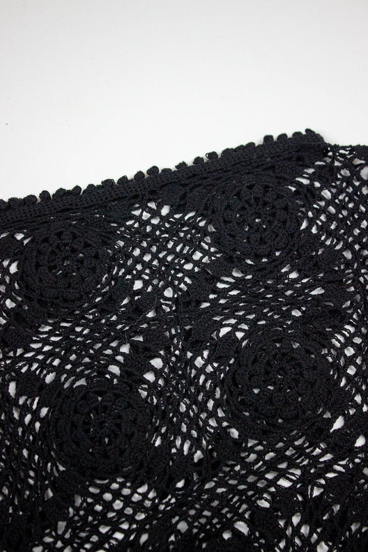 Black Irish Crochet Lace Top-Clothing-STABLE of Ireland