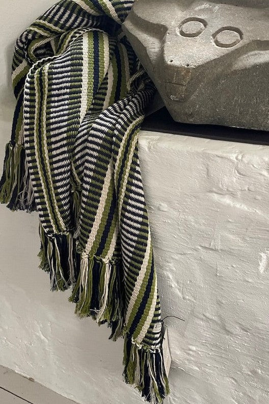 Green & Black Long Island Scarf-Scarves & Shawls-STABLE of Ireland
