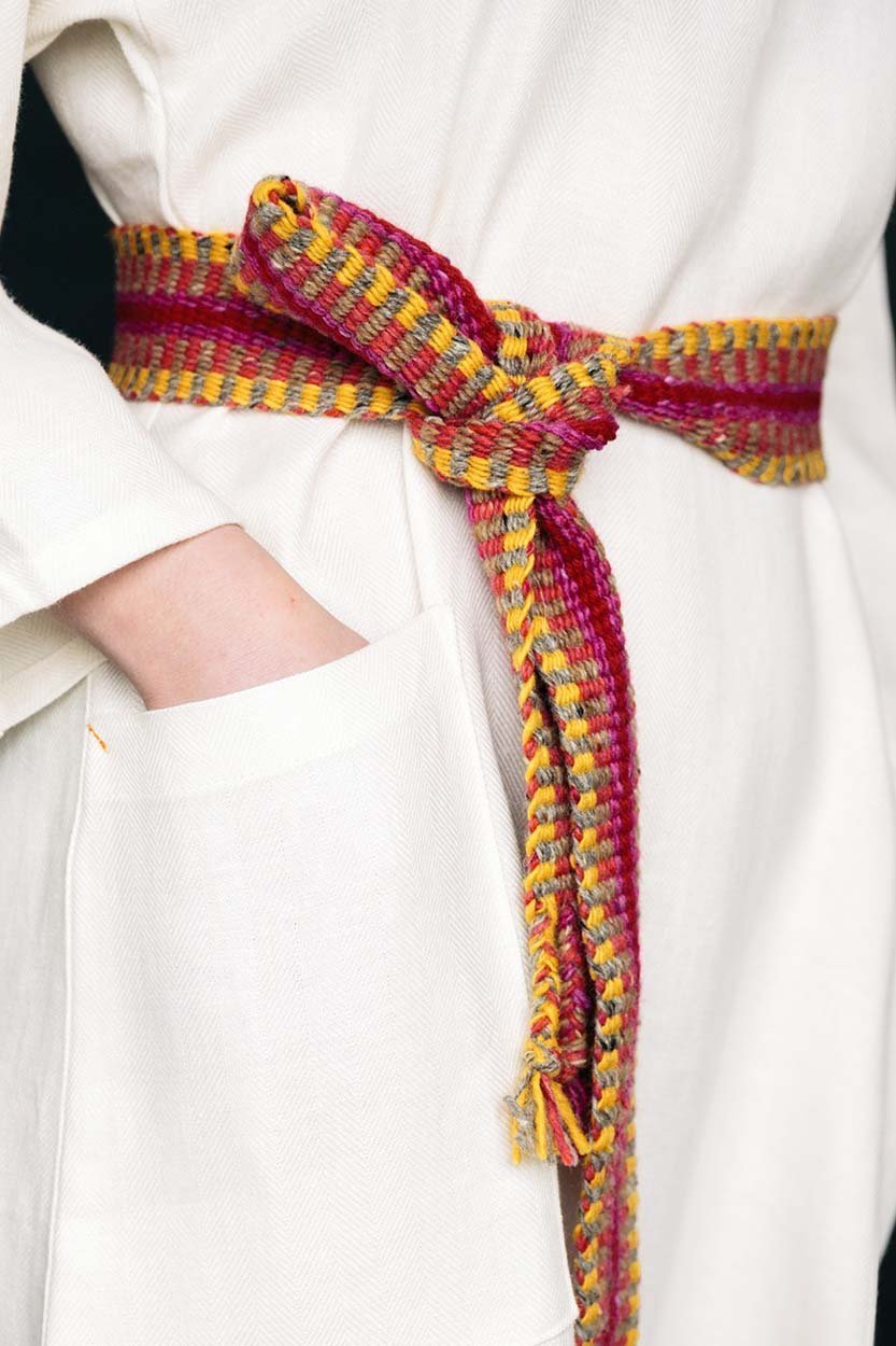 Pink & Yellow Traditional Irish Crios Belt-Belts-STABLE of Ireland