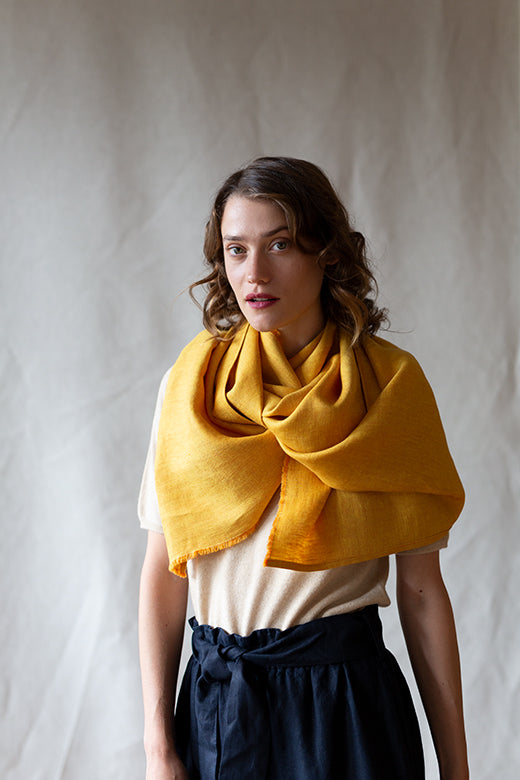 Designer linen scarves discount