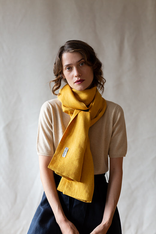 Designer linen scarves discount